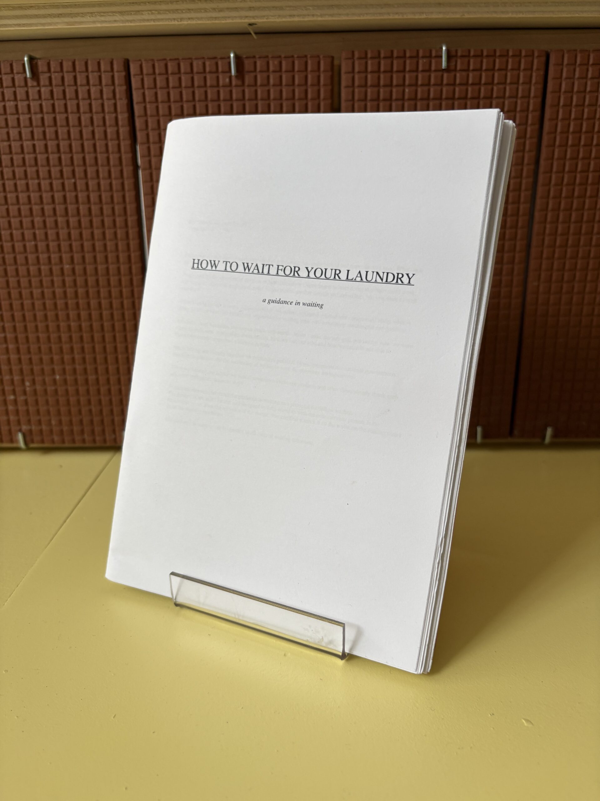 how to wait for your laundry? (publication)